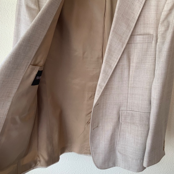 VINTAGE! LIKE NEW! Reed St James Mens Linen Blend Blazer - Picture 10 of 12